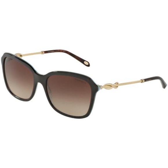 Tiffany & Co Brown Havana Infinity Butterfly Sunglasses